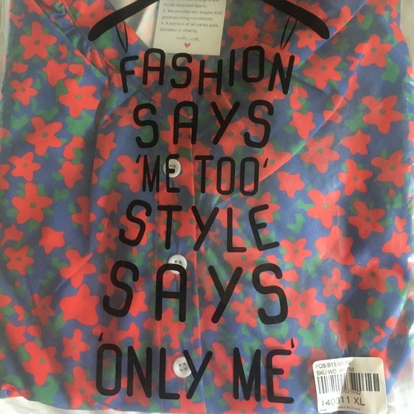 Button down printed top with a vintage look - Picture 2 of 6